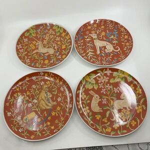 Vintage 1976 Japan Seymour Mann Flemish Tapestry Replica Decorative Plate Set